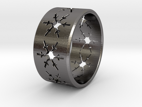Snowflake Ring Size US 5 in Polished Nickel Steel