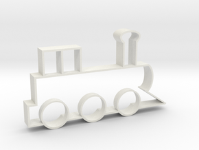 Cookie Cutter - Steam Locomotive in White Natural Versatile Plastic