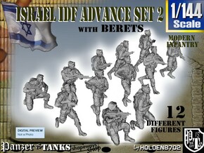 1-144 IDF BERET ADVANCE SET 3 in Tan Fine Detail Plastic