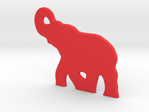 Elephant in Red Processed Versatile Plastic