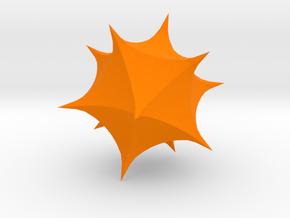 Mathematica 1B Spikey in Orange Processed Versatile Plastic