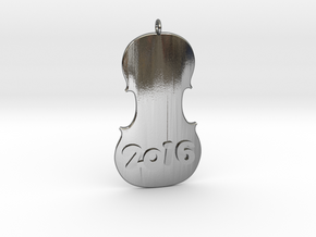 Happy Violin 2016 in Polished Silver
