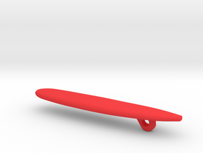 Surfboard Christmas Tree Ornament - Longboard in Red Processed Versatile Plastic