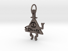 Bill Cipher Pendant in Polished Bronzed Silver Steel