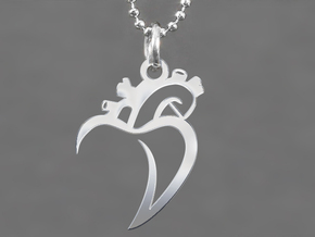 Cuore 1 in Polished Silver