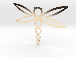 Dragonfly in 14k Gold Plated Brass