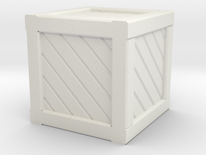 Small Crate in White Natural Versatile Plastic