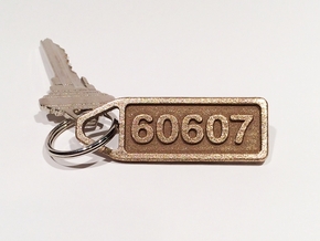 Customized Keychain - Personalized Keychain in Polished Bronzed Silver Steel