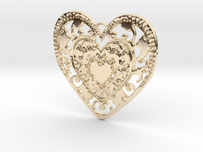 Flourish Whole Heart Pendant in 14K Yellow Gold