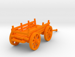 4-wheel сart 28mm in Orange Processed Versatile Plastic
