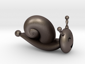 Golden Snail in Polished Bronzed Silver Steel