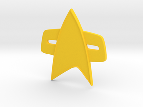 Star Trek Voyager/Deep Space Nine Combadge in Yellow Processed Versatile Plastic