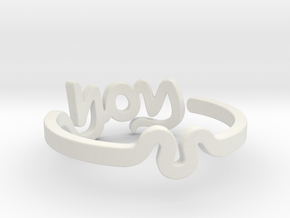 Inner Child Ring Size 6.75 in White Natural Versatile Plastic