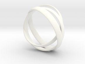 Rings in White Processed Versatile Plastic