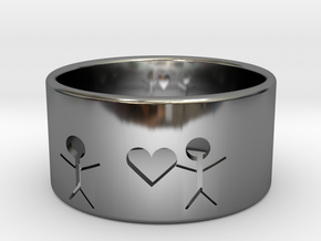 Grab your heart in Fine Detail Polished Silver