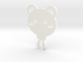 bear coaster in White Processed Versatile Plastic