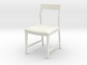 1:24 Danish Modern Chair in White Natural Versatile Plastic