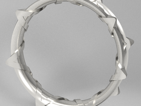 Twisted Star Bangle in White Natural Versatile Plastic