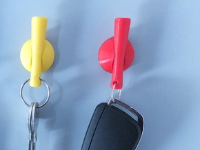 Elegant Key Hook with Keychain in Yellow Processed Versatile Plastic