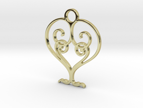 Love Grows Pendant in 18k Gold Plated Brass