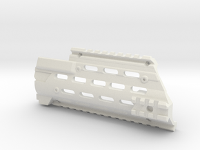 Modified AK-12 Handguard (Right part) for AK in White Natural Versatile Plastic