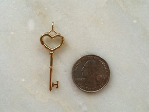 The Key From My Heart in Polished Brass