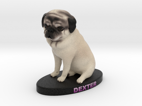 Custom Dog Figurine - Dexter in Full Color Sandstone