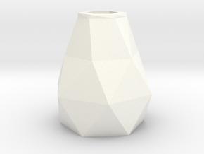 Small Vase in White Processed Versatile Plastic