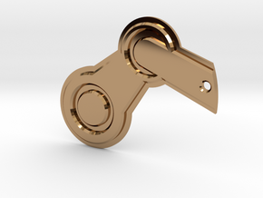 Steam Logo Keychain in Polished Brass