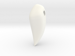 Lion Tooth Pendant in White Processed Versatile Plastic