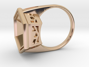 Deco V2 Size 5 in 14k Rose Gold Plated Brass