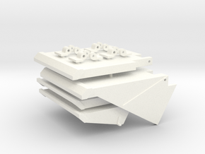 1/16 HL PZ IV Mudflaps (late) in White Processed Versatile Plastic