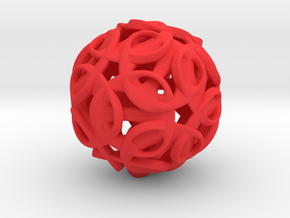 hydrangea ball 07 in Red Processed Versatile Plastic