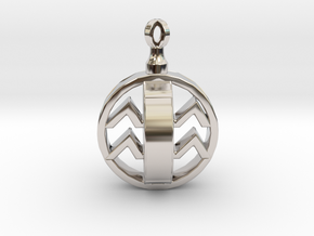 Naomi's Birthday Pendant in Rhodium Plated Brass