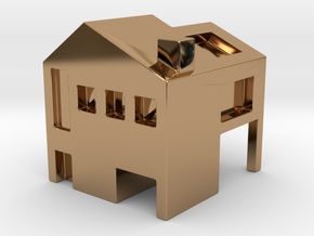 Monopoly house in Polished Brass