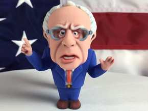 Bernie Sanders Caricature in Full Color Sandstone