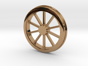 McKeen Driver Wheel In O Scale in Polished Brass