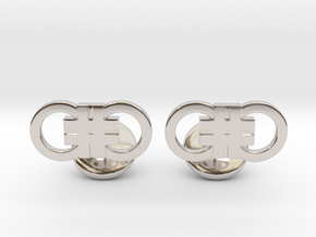  Hashcuffs Cufflinks in Rhodium Plated Brass