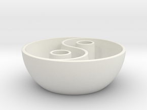 Yin Yang vessel in White Natural Versatile Plastic