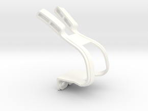 Double Toe Strap Toe Clip in White Processed Versatile Plastic