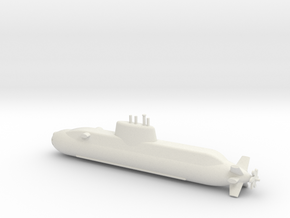1/600 Dolphin class submarine in White Natural Versatile Plastic