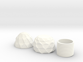 Screwable Dragon Egg V2 in White Processed Versatile Plastic