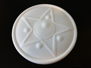 Crystal Star Figure Base 5 inch diameter in White Processed Versatile Plastic