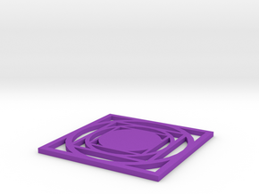 Coaster-geometrical in Purple Processed Versatile Plastic