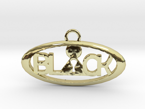 B.L.A.C.K. pendant in 18k Gold Plated Brass