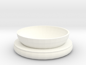 Cat or Dog Bowl in White Processed Versatile Plastic