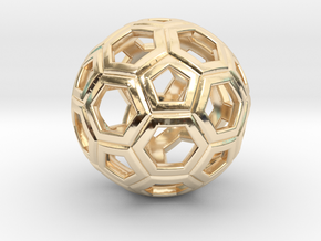 Soccer Ball 1 Inch in 14K Yellow Gold