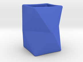 Vase Origami in Blue Processed Versatile Plastic