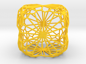 Sunburst Cube in Yellow Processed Versatile Plastic