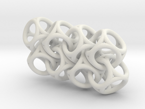 Spherical Cuboid Chain in White Natural Versatile Plastic
